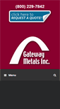 Mobile Screenshot of gatewaymetals.com